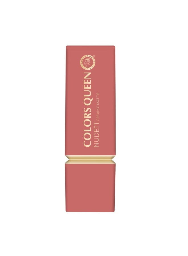 Colors Queen Nude It Creamy Matte Lipstick – 3.6g | Lightweight, Waterproof Lipstick for Women (04 - Coral Kiss) - Image 2